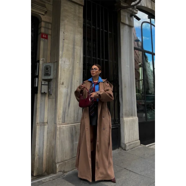 KAŞE KALIN KABAN UZUN  Bej