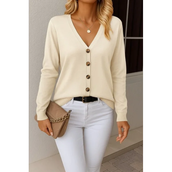 Kasın Uzun Kollu önü Düğmeli Kısa Hırka