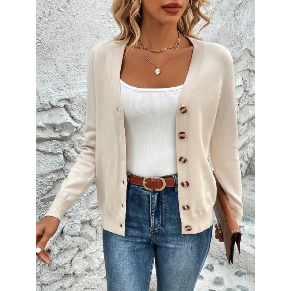 Kasın Uzun Kollu önü Düğmeli Kısa Hırka