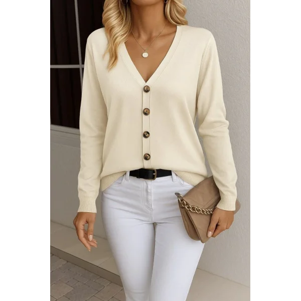 Kasın Uzun Kollu önü Düğmeli Kısa Hırka