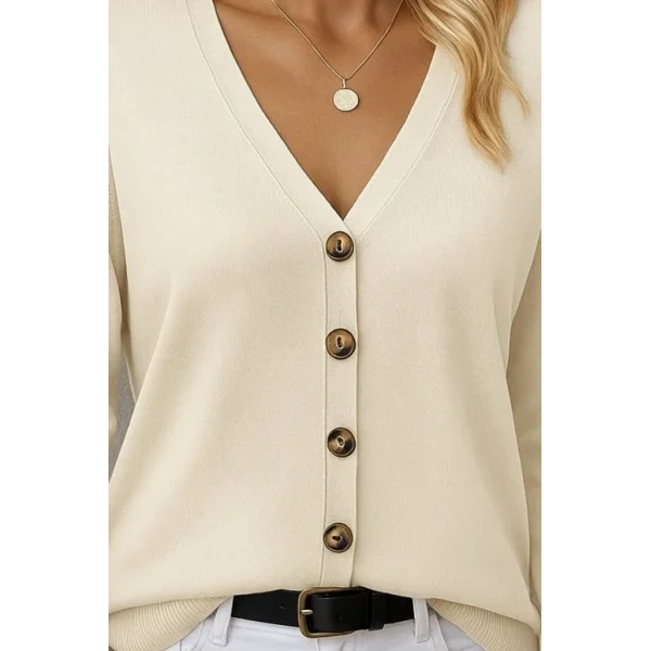 Kasın Uzun Kollu önü Düğmeli Kısa Hırka