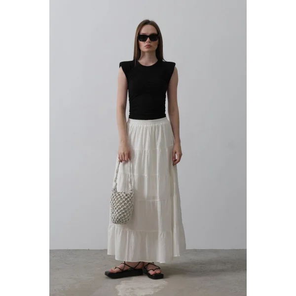 KAT KAT KETEN ETEK  Beyaz