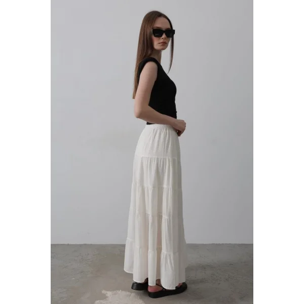 KAT KAT KETEN ETEK  Beyaz