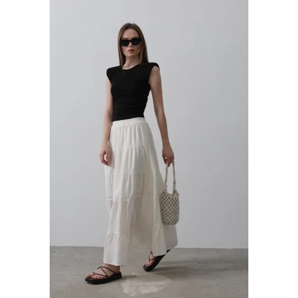 KAT KAT KETEN ETEK  Beyaz