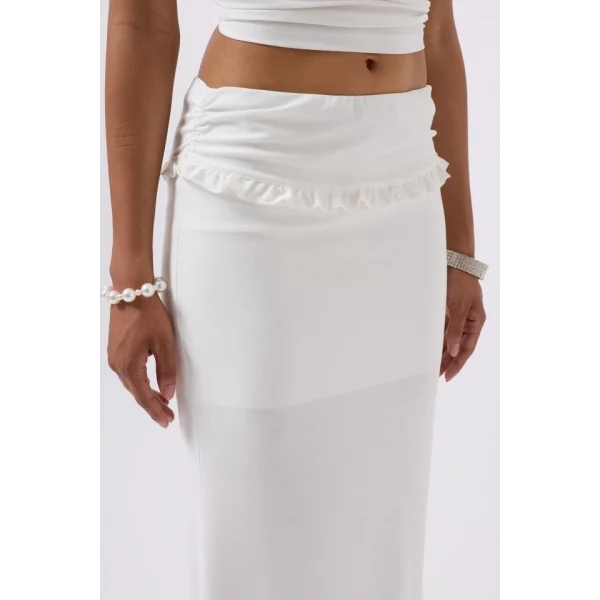 Katlama Bel Detay Maxi Etek