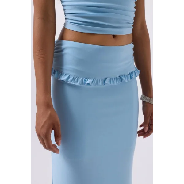 Katlama Bel Detay Maxi Etek