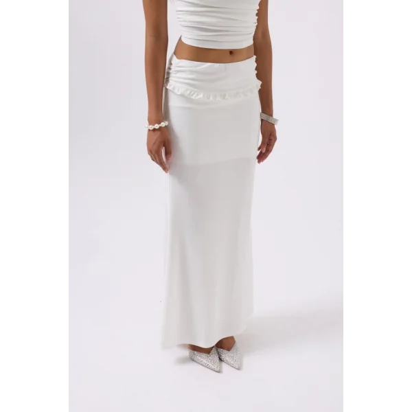 Katlama Bel Detay Maxi Etek