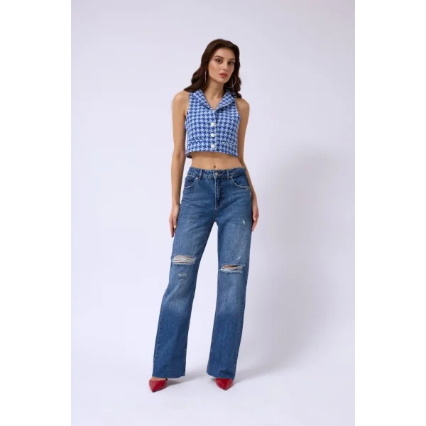 Kazayağı Crop Yelek