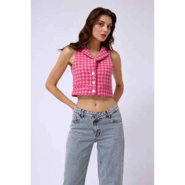 Kazayağı Crop Yelek