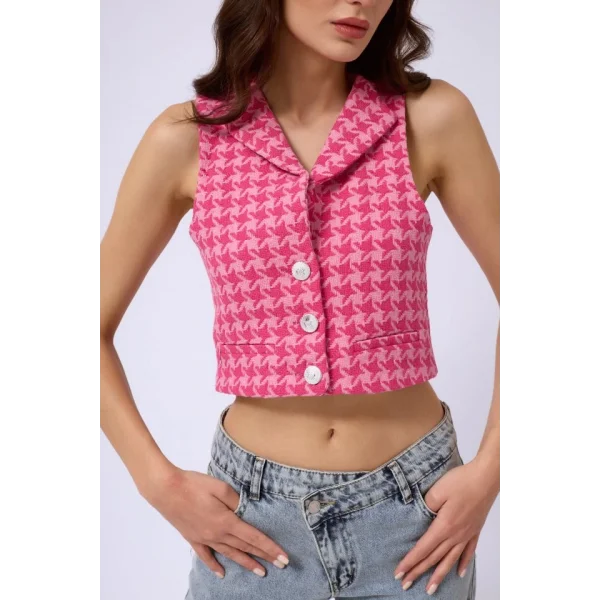 Kazayağı Crop Yelek