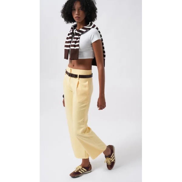 Kemer Detay Yüksek Bel Pantolon