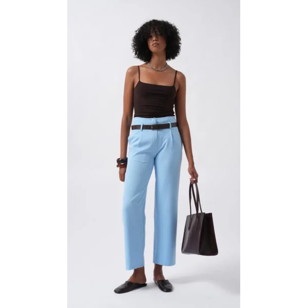 Kemer Detay Yüksek Bel Pantolon