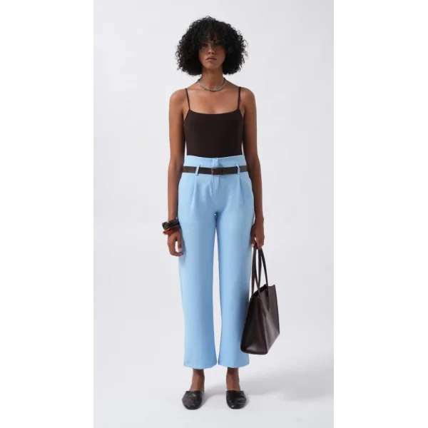 Kemer Detay Yüksek Bel Pantolon