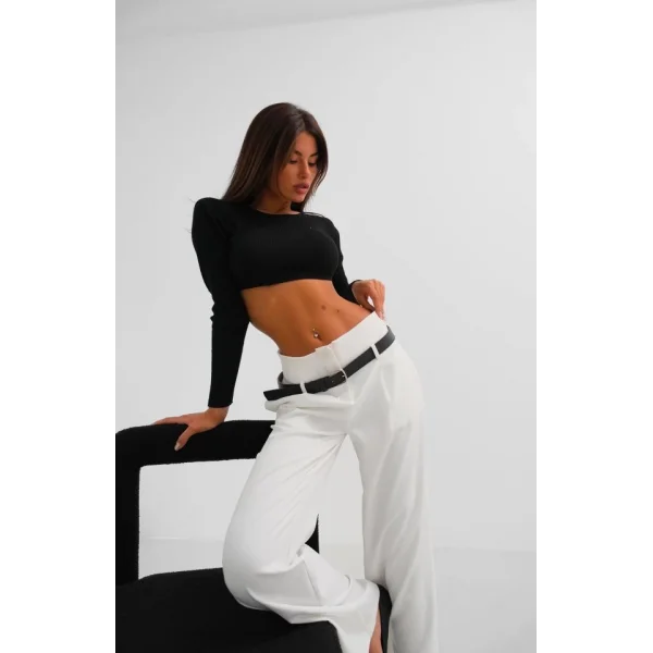 Kemer Detay Yüksek Bel Pantolon