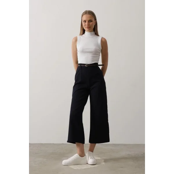 Kemer Pens Detaylı Pantolon - Lacivert