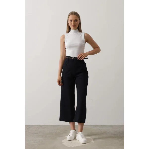 Kemer Pens Detaylı Pantolon - Lacivert