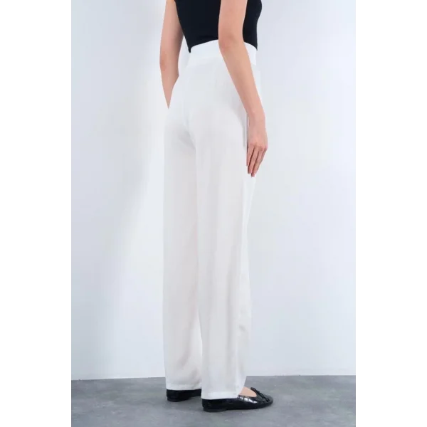 Kemeri Cırtlı Pantolon  Ekru