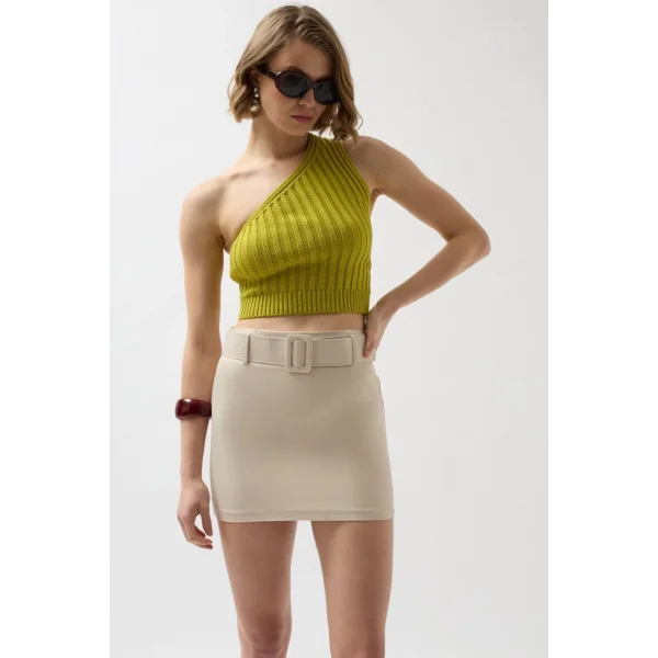 Kemerli Mini Etek