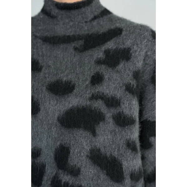 Kendinden Yakalı KAZAK  AntrasitSiyah