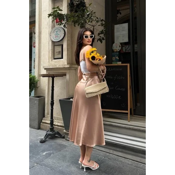 Keria Verev Kesim Saten Etek 4034-08