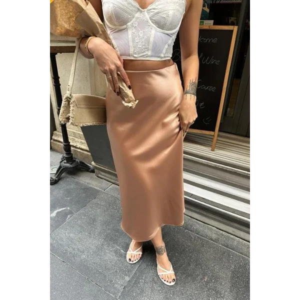 Keria Verev Kesim Saten Etek 4034-08