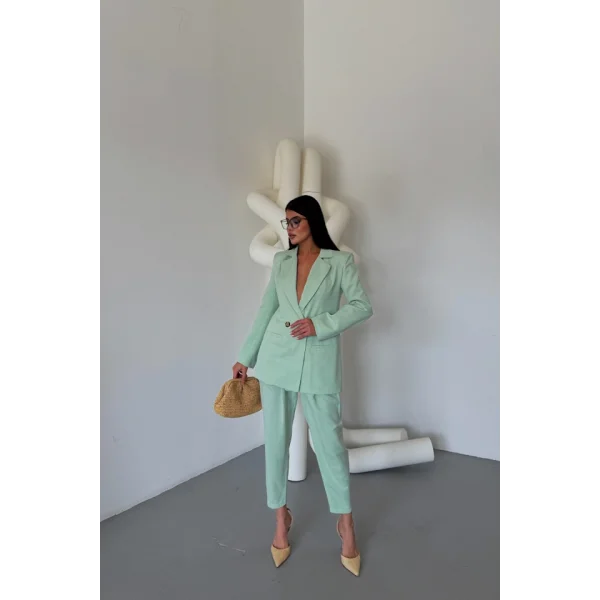 KETEN CEKET - PANTOLON TAKIM - Mint