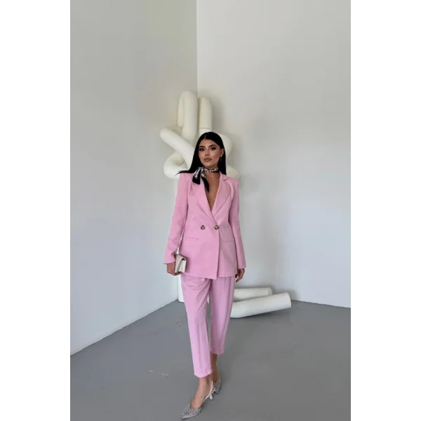 KETEN CEKET - PANTOLON TAKIM - Pembe