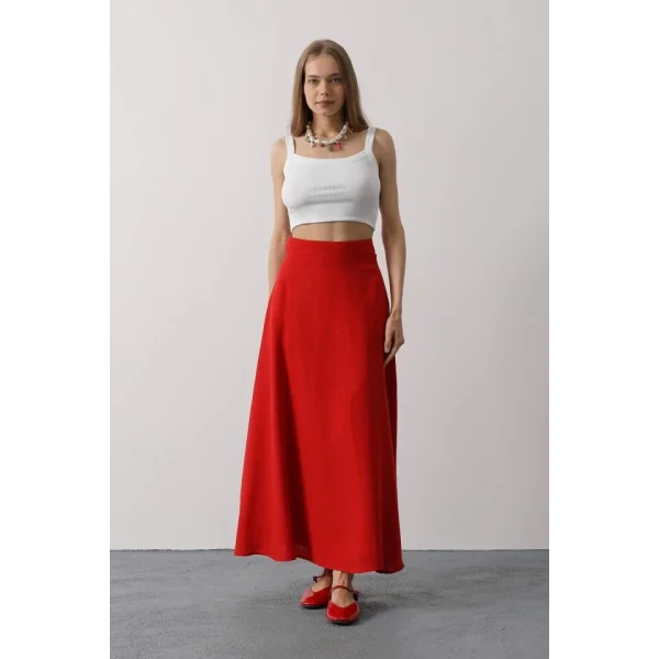 Keten Etek - Kırmızı