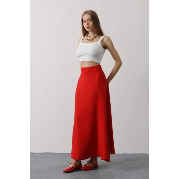 Keten Etek - Kırmızı