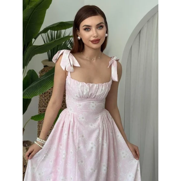 Khalesı Omuz Bağlamalı Elbise