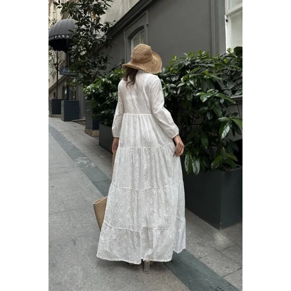 Kimberly Fistolu Uzun Elbise 2442-08