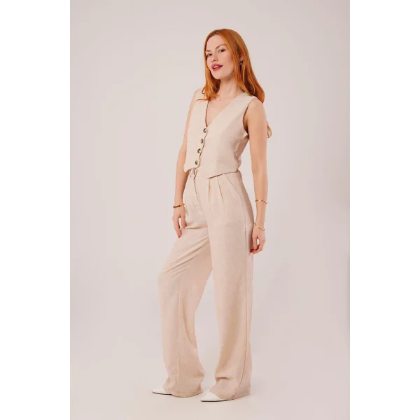 Kırçıllı Desen Bej Takım