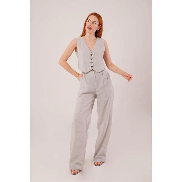 Kırçıllı Desen Gri Takım