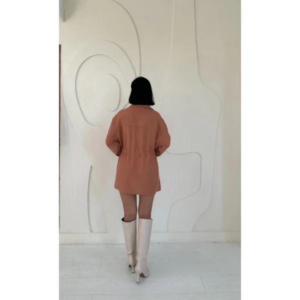 Kiremit Çıtçıtlı Tünelli Gömlek