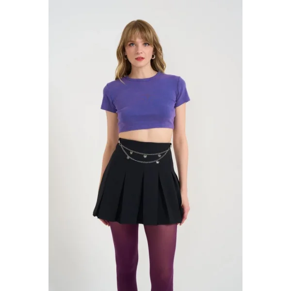 Kısa Bisiklet Yaka Tişört  or