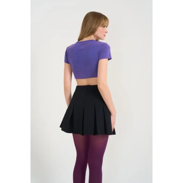 Kısa Bisiklet Yaka Tişört  or