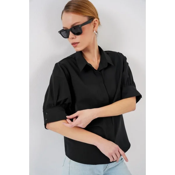 Kısa Kol Gömlek 20312 - Siyah
