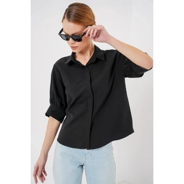 Kısa Kol Gömlek 20312 - Siyah