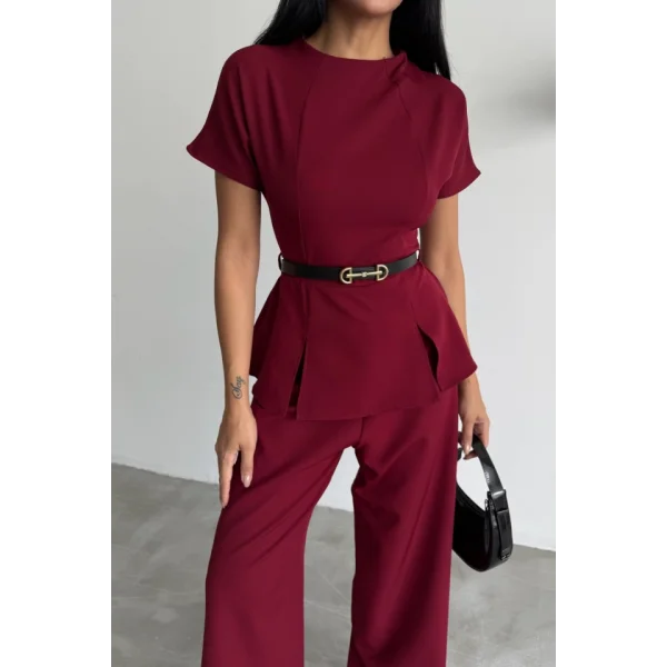 KISA KOL TASARIM TULUM - Bordo