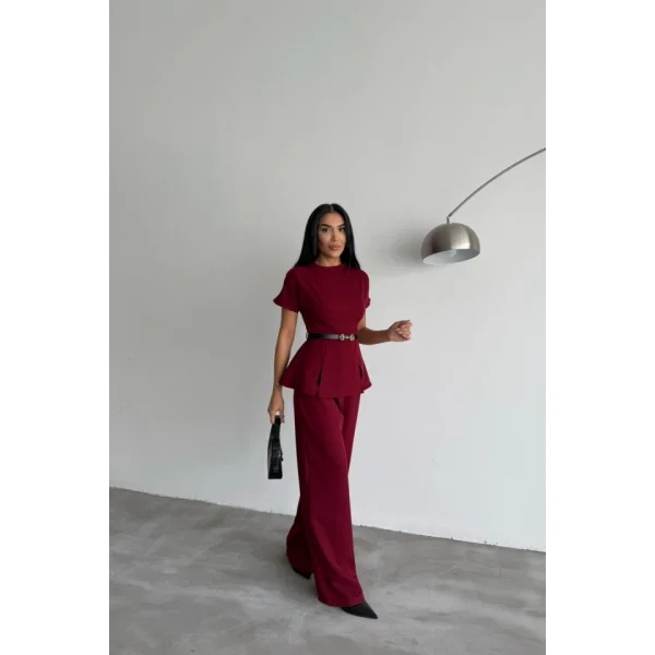 KISA KOL TASARIM TULUM - Bordo