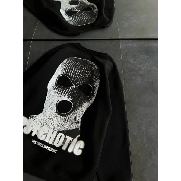 Kışlık Bisiklet Yaka Baskılı weathirt  iyah