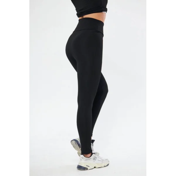 Kışlık Yüksek Bel Toparlayicı Ve ıkılaştırıcı ikralı Şardonlu Tayt  iyah