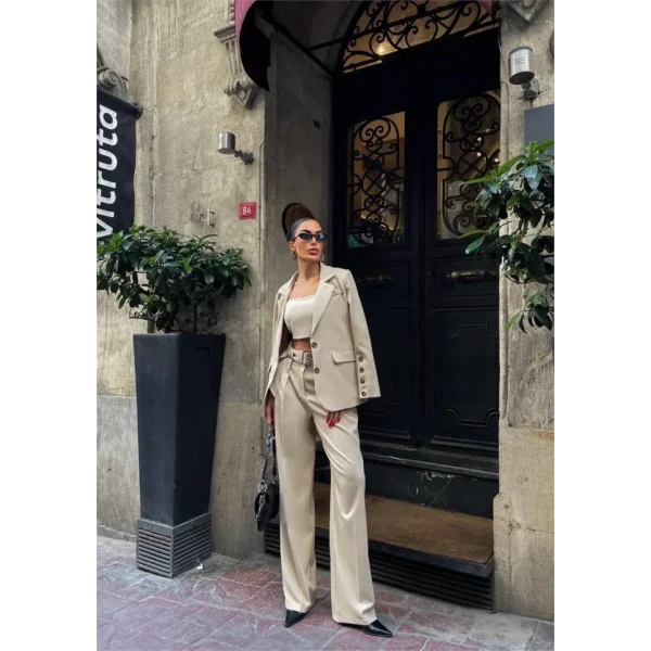 KO 4 DÜĞE   BÜTİYERİ 3 CEKET PANTOON TAKI  Bej