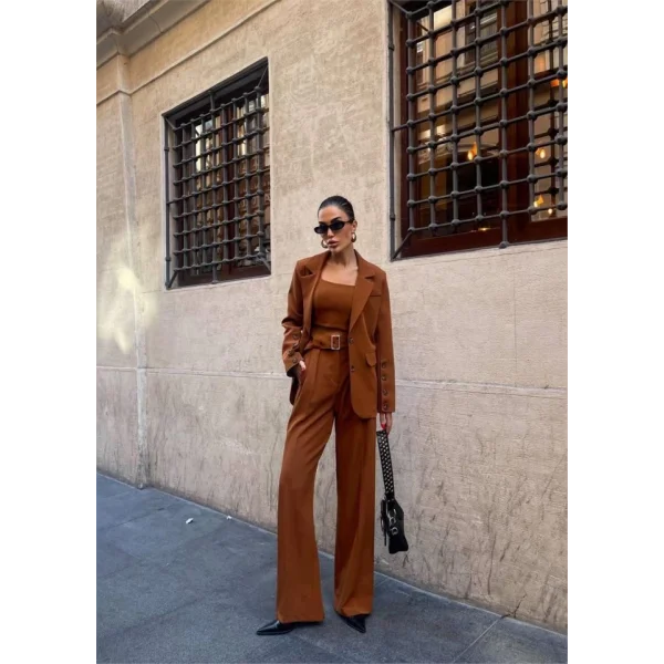 KO 4 DÜĞE   BÜTİYERİ 3 CEKET PANTOON TAKI  Kahverengi