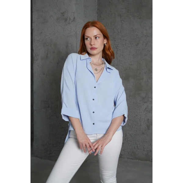 Kol Katlama Detaylı Bebe avi Gömlek