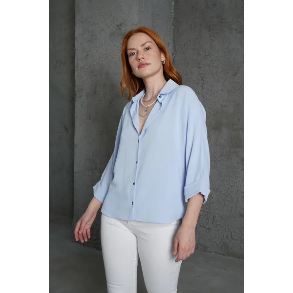 Kol Katlama Detaylı Bebe avi Gömlek