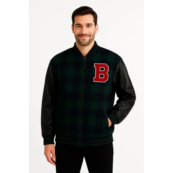 Kolları Suni Deri Içi Astarlı Oduncu Kolej Içi Ceket - Haki