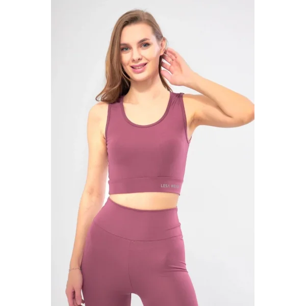 Kolsuz porcu Baskılı Crop  Pembe