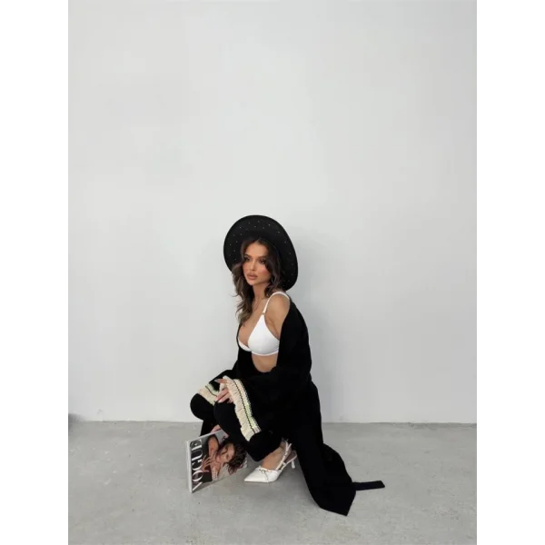 KOLUCU PÜSKÜL KİMONO TAKIM - Siyah