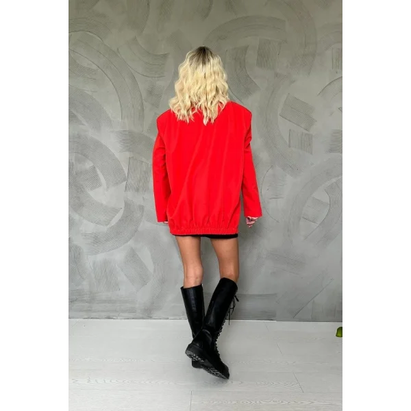 Koral Eteği Lastikli Ceket